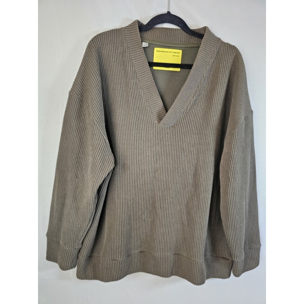 Descendant of Thieves Mens Taupe Textured‎ Knit Sweater Limited Edition SZ XL